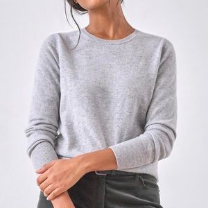 Cashmere sweater blue-green L